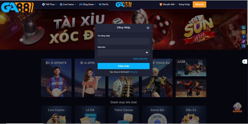 Đăng nhập Ga88 dễ dàng